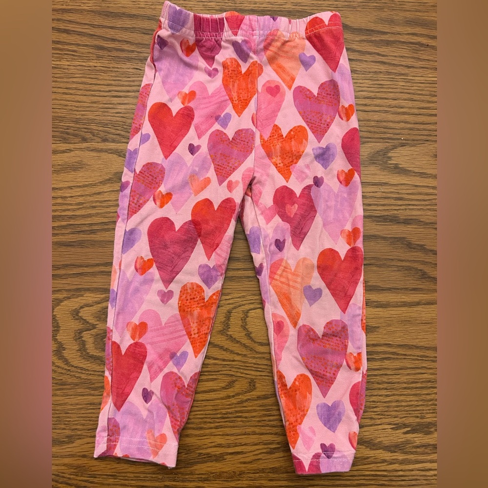 Little Sleepies Play - Pink Hearts & Crafts leggings